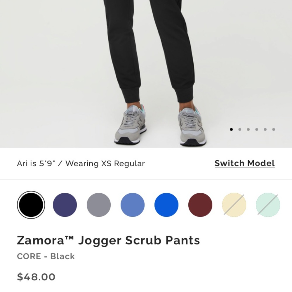 FIGS Zamora Jogger Scrub Pants, Black, Medium